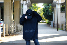 Load image into Gallery viewer, SERENDIPITY HOODIE OG FRONT &quot;ALL BLACK/WHITE&quot;
